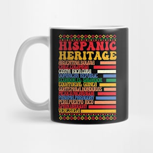 National Latino Countries Flag Hispanic Heritage Month 2023 Mug